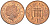 Великобритания 1 пенни 2005 Елизавета II (1952-2022) KM 986, Spink 4710 (B5) сталь плакированная медью 4609-624