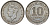 Британская Малайя 10 центов 1943 Георг VI (1937-1952) KM 4a серебро 53-223