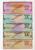 Австралия, Национальный банк Австралии 2, 5, 10, 20 и 50 фунтов 1967 дорожные чеки, оригинальный буклет, образец Specimen   бумага  UNC (пресс) 5548-3-1-2