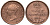 Великобритания 1/2 фартинга 1844 Виктория (1837-1901) KM 738, Spink 3951 медь 1528-915