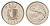 Мальта 10 центов 1991 золотая макрель KM 96 медно-никель UNC 4657-617