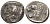 Мизия, Кизик диобол 450-400 гг. до н.э. передняя часть туловища кабана, под ним тунец / голова льва, 0,75 гр SNG France 361-72 серебро 1073-11-93