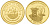 Либерия 25 долларов 2001 Нострадамус золото PROOF 00-819-67