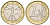 Италия 1 евро 2007 Витрувианский человек KM 216 биметалл 4148-646