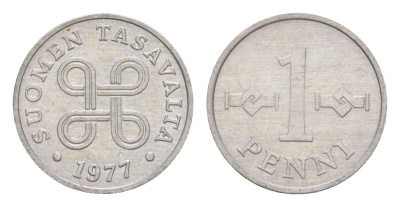 Финляндия 1 пенни 1977 KM 44a алюминий UNC 4647-244