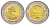 Кокосовые острова 5 долларов 2004 X 17 биметалл BU 4624-527
