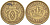 Дания 1 крона 1925 HCN; GJ, Кристиан X (1912-1947) KM 824.1 алюминиевая бронза 63-1033
