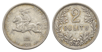 Литва 2 лита 1925 год-тип KM 77 серебро 51-646