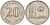 Малайзия 20 сенов 1976 здание Парламента KM 4 медно-никель 4364-3445