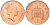 Великобритания 1 пенни 1994 Елизавета II (1952-2022) KM 935a, Spink 4391 (B4) сталь плакированная медью 4588-549
