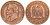 Франция 5 сантимов 1863 BB, Наполеон III (1852-1870) KM 797.2, Le Franc 117.9 бронза 108-543