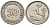 ФРГ 50 пфеннигов 1949 F KM 104, J. 379 медно-никель 60-1157
