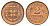 Португалия 2 сентаво 1918 KM 568 бронза UNC 4654-916