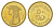 Египет 50 пиастров 2008 KM 942.2 сталь плакированная латунью UNC 4650-152