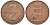 Великобритания 1 пенни 1966 Елизавета II (1952-2022) KM 897, Spink 4157 бронза 4131-514