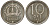 Швеция 10 эре 1950 TS, Густав V (1907-1950) KM 813 серебро 4179-641