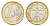 Италия 1 евро 2008 Витрувианский человек KM 250 биметалл 4629-432