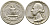 США 25 центов = квотер 1957 Вашингтон KM 164 серебро 4388-414