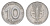ГДР 10 пфеннигов 1950 E KM 3 алюминий 4647-942