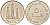 ОАЭ 50 филсов 1989 нефтяные вышки KM 5 медно-никель 4143-254