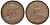 Великобритания 1 пенни 1939 Георг VI (1936-1952) KM 845, Spink 4114 бронза 4123-942