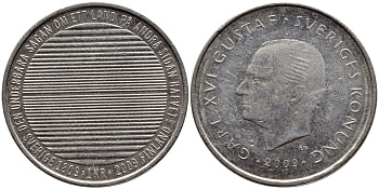 Швеция 1 крона 2009 Карл XVI Густав (1973- ) KM 894 медно-никель 4681-816