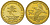 Кокосовые острова 2 доллара 2004 X 16 латунь BU 4608-323
