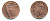 Великобритания 1 пенни 2009 Елизавета II (1952-2022) KM 1107, Spink B6 сталь плакированная медью 177-1211