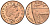 Великобритания 1 пенни 2011 Елизавета II (1952-2022) KM 1107, Spink B6 сталь плакированная медью 177-731