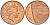 Великобритания 1 пенни 2008 Елизавета II (1952-2022) KM 1107, Spink B6 сталь плакированная медью 4609-646
