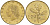ИТАЛИЯ 20 ЛИР 1974 R, ДУБОВЫЕ ЛИСТЬЯ KM 97.2 алюминиевая бронза 4519-1054