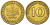 ФРГ 10 ПФЕННИГОВ 1970 J KM 108, J.383 сталь плакированная латунью 3718-742