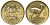 Перу 1/2 соля 1974 альпака KM 260 латунь aUNC 4605-452