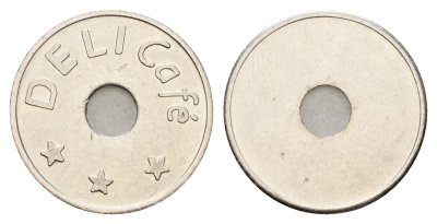 Италия жетон кофейни диаметр 24 мм, вес 4,9 гр нержавеющая сталь UNC 4670-737