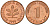 ФРГ 1 пфенниг 1991 F KM 105, J.380 сталь плакированная медью 4602-813