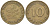 ФРГ 10 пфеннигов 1949 F KM 103, J.378 сталь плакированная латунью 219-1045