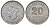Британская Малайя 20 центов 1939 Георг VI (1937-1952) KM 5 серебро 53-314