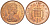 Великобритания 1 пенни 1979 Елизавета II (1952-2022) КМ 915, Spink B1 бронза 112-1259