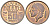 БЕЛЬГИЯ 50 САНТИМОВ 1974 BELGIQUE, БОДУЭН I (1951-1993) KM 148.1 бронза 206-216