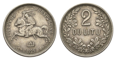Литва 2 лита 1925 год-тип KM 77 серебро 51-733