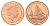 Остров Мэн 2 пенса 2001 KM 1037 сталь плакированная медью UNC 4119-624