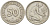 ФРГ 50 пфеннигов 1949 G KM 104, J. 379 медно-никель 112-942