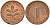 ФРГ 1 пфенниг 1984 G KM 105, J. 380 сталь плакированная медью    4598-631