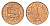 Гернси 1/2 нового пенни 1971 Елизавета II (1952-2022), герб KM 20 бронза UNC 4655-934