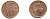 Великобритания 1 пенни 2010 Елизавета II (1952-2022) KM 1107, Spink B6 сталь плакированная медью 177-1226