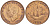 Великобритания 1/2 пенни 1944 Георг VI (1936-1952) KM 844, Spink 4115 бронза 59-1521
