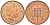 Великобритания 1 пенни 2004 Елизавета II (1952-2022) KM 986, Spink 4710 (B5) сталь плакированная медью 4609-613