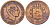 ИСПАНИЯ 5 СЕНТИМО 1878 ОМ, АЛЬФОНСО XII (1874-1885) KM 674 бронза 31-1052