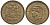 Монако 2 франка 1945 Луи II (1922-1949) KM 121а алюминиевая бронза 114-512