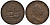 Бермудские острова 1 ПЕННИ 1793 ГЕОРГ III, ПАРУСНИК KM 5 медь 1524-1225